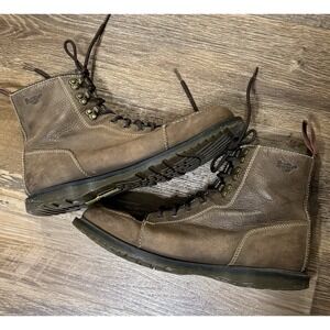 Dr Martens Walden AW004 Moc Toe Boots US Men's Size 11 Rare Brown Flannel Lined